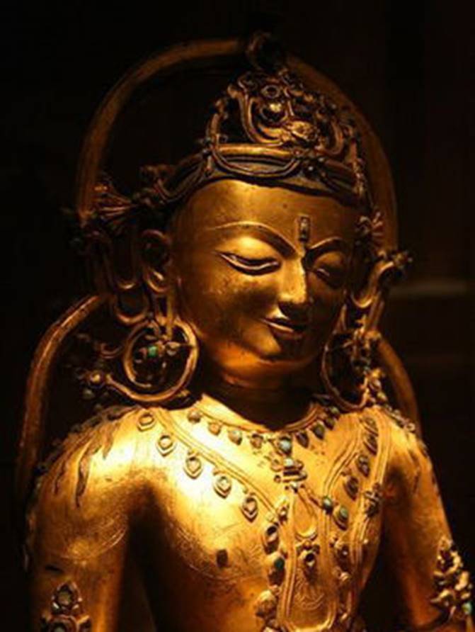  藏传佛像：首都博物馆藏华美的金刚萨埵菩萨像